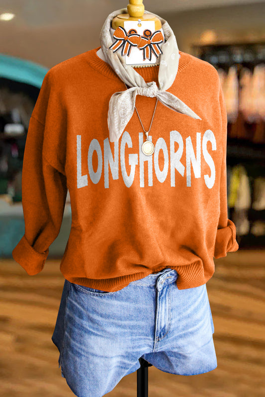 Classic Texas Longhorn Long Sleeve Sweater