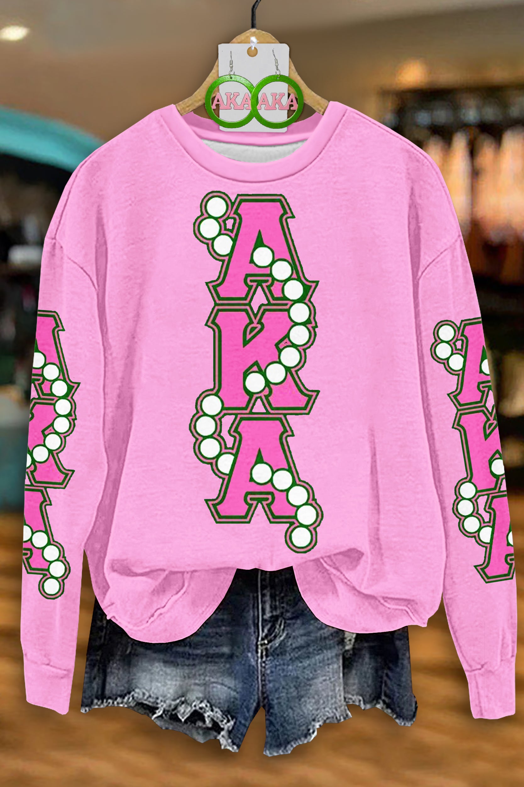 Sweet Alpha Kappa Alpha Sorority Print Sweatshirt