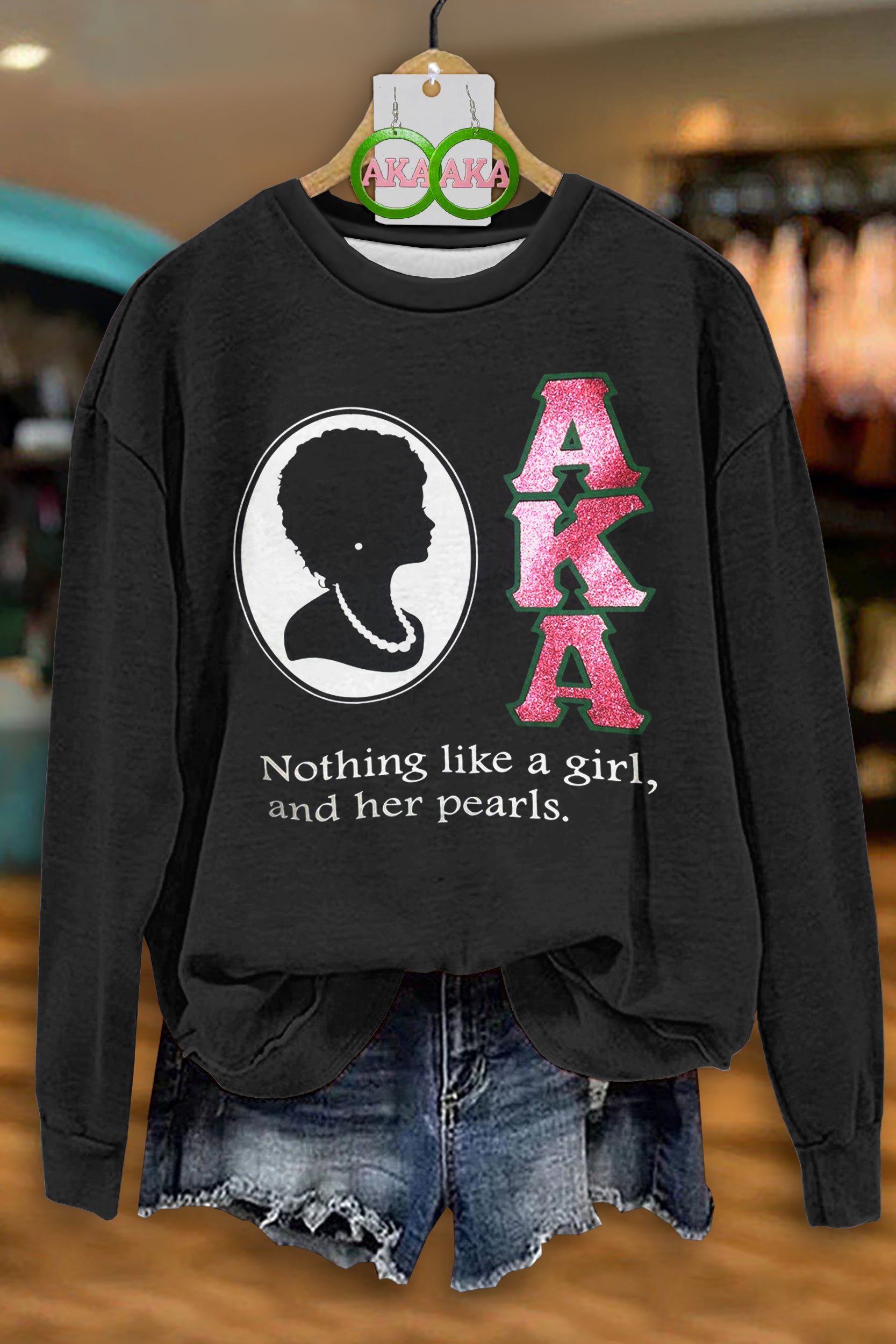 Classic Alpha Kappa Alpha Sorority Print Sweatshirt