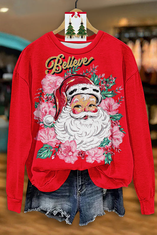 Classic Christmas Print Sweatshirt