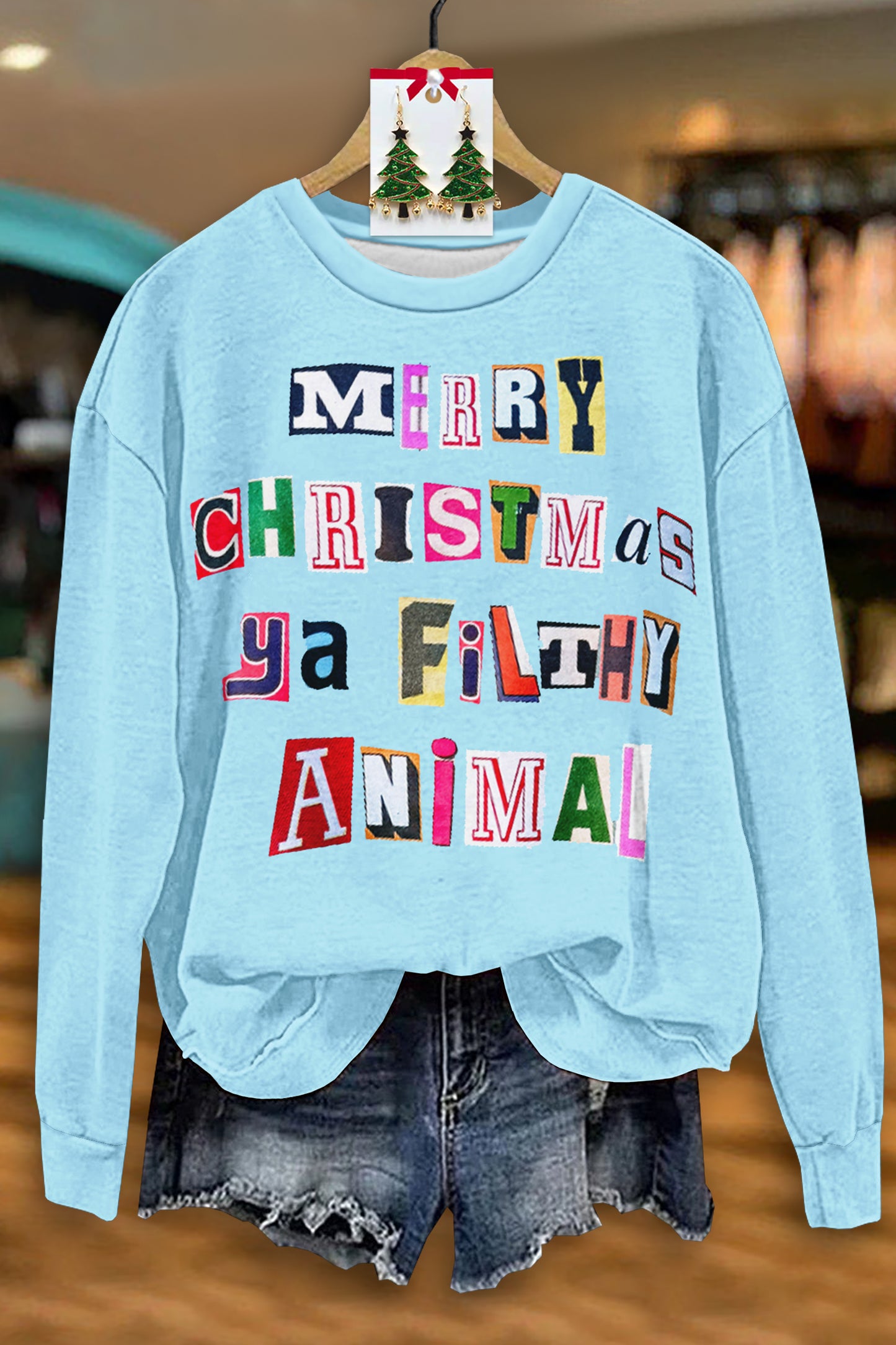 Fresh Christmas Print Sweatshirt