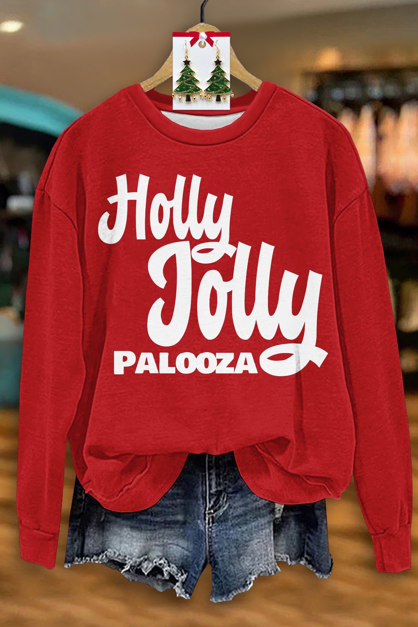 Classic Santa Palooza Christmas Print Sweatshirt