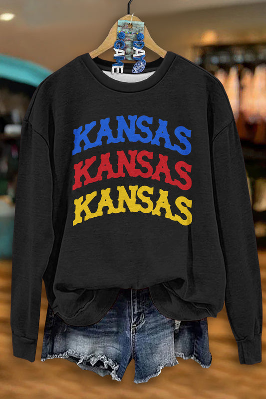 Game Day Kansas Jayhawks Print Sweatshirt