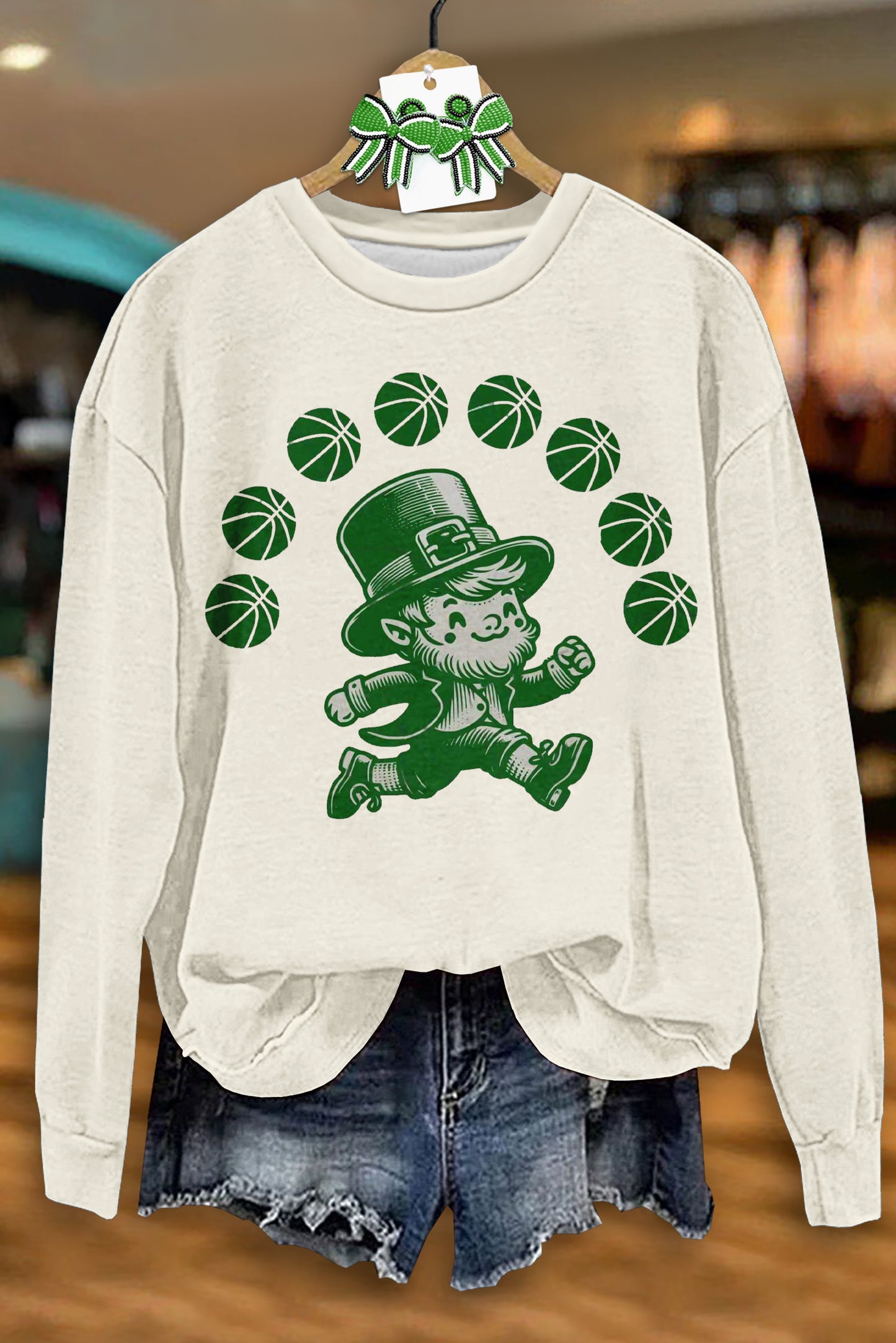 Cute Notre Dame Fighting Irish Basketball Game Day Sweatshirt