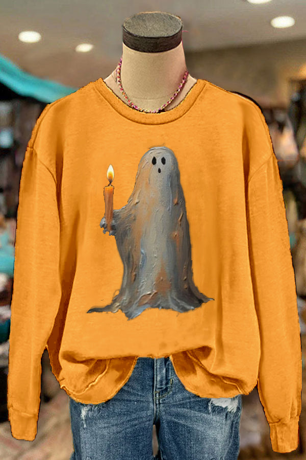 Cozy Halloween lovely Ghost Track Top