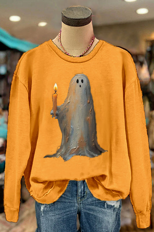 Cozy Halloween lovely Ghost Track Top