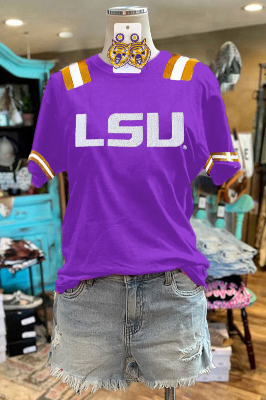 Cozy Gameday LSU Print Tee