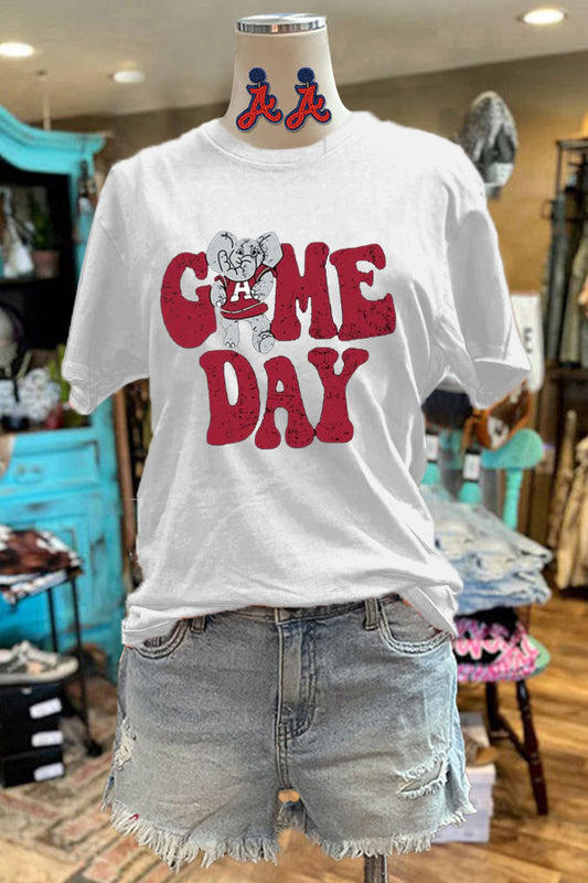 Cozy Game Day Alabama Print Tee