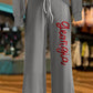 Shiny Gameday Georgia Print Wide Leg Pants