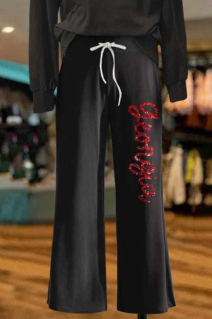 Shiny Gameday Georgia Print Wide Leg Pants