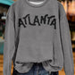 Cozy Gameday Atlanta Print Sweatshirt