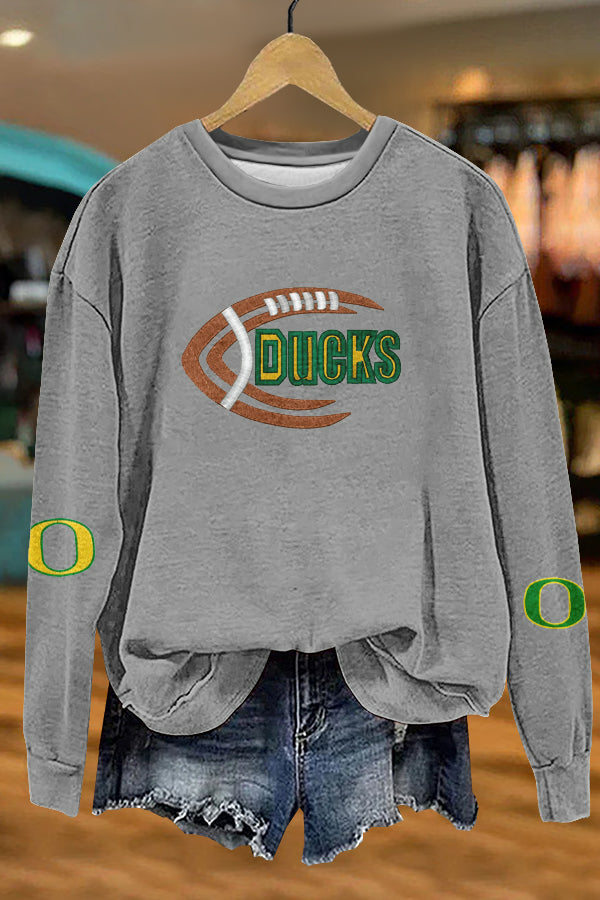 Football Oregon Ducks Gameday Print Sweatshirt