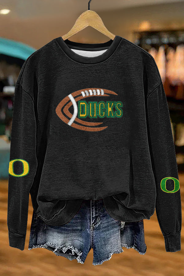 Football Oregon Ducks Gameday Print Sweatshirt