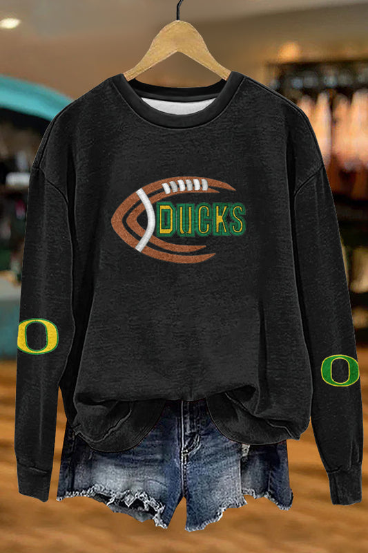 Football Oregon Ducks Gameday Print Sweatshirt