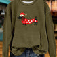 Cute Christmas Dachshund Print Sweatshirt