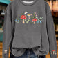 Sweet Mushroom Print Sweatshirt