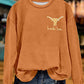 Unique Gameday Longhorns Print Sweatshirt