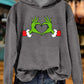 Cute Christmas Grinch Print Sweatshirt