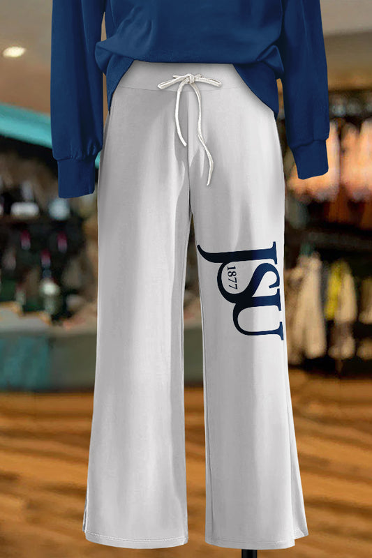 Classic Gameday JSU Print Wide Leg Pants