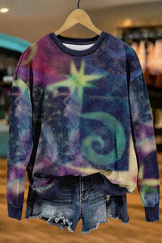 Unique Psychedelic Print Sweatshirt