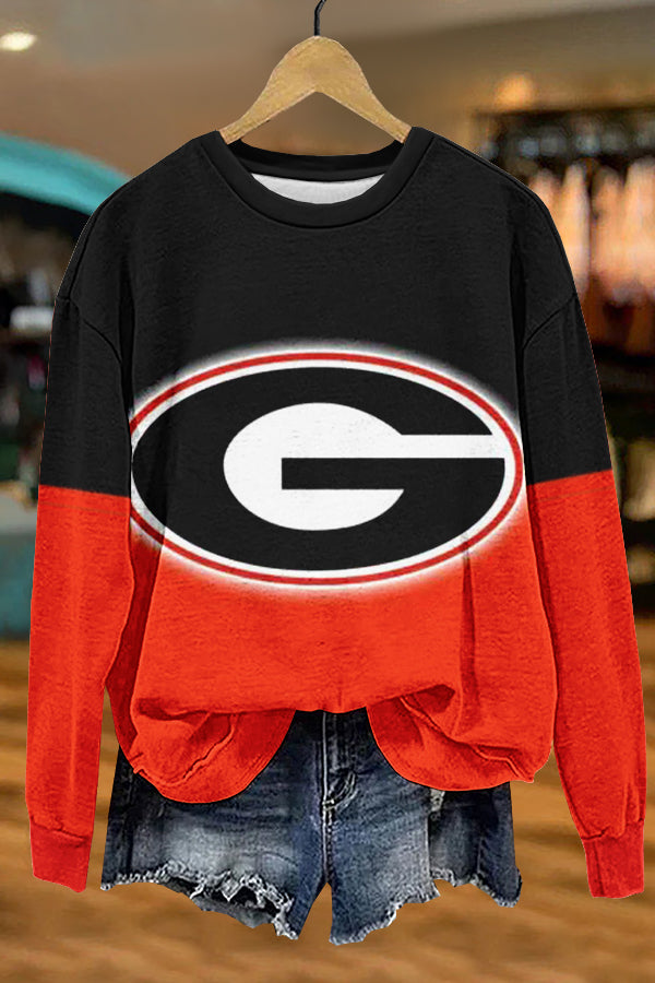 Classic Gameday Georgia Print Sweatshirt