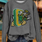 Cozy Oregon Ducks Print Sweatshirt