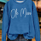 Cute Gameday Ole Miss Print Sweatshirt