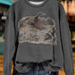 Cozy Camp Wild Ducks Print Sweatshirt