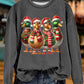 Cute Christmas Wild Ducks Print Sweatshirt