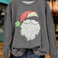 Cute Christmas Santa Claus Print Sweatshirt