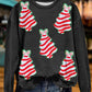 Shiny Cute Christmas Tree Print Sweatshirt