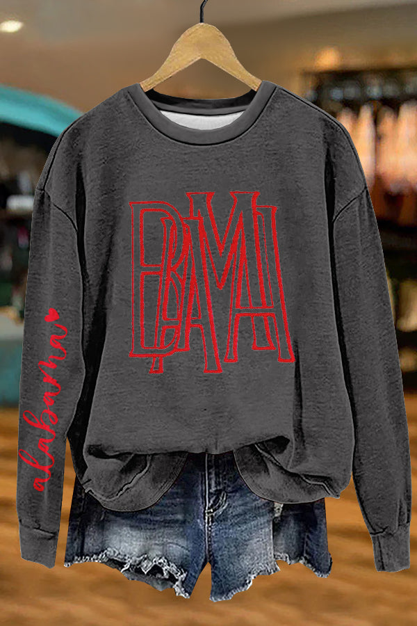 Cute Alabama Print Sweatshirt