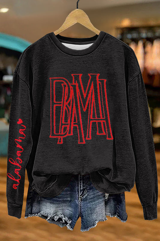 Cute Alabama Print Sweatshirt