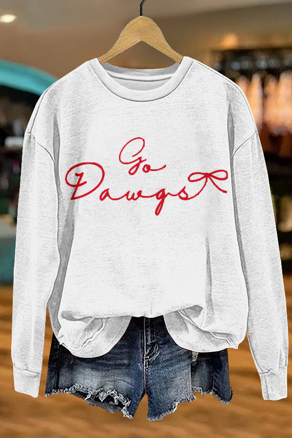 Go Dawgs Georgia Bow Print Sweatshirt