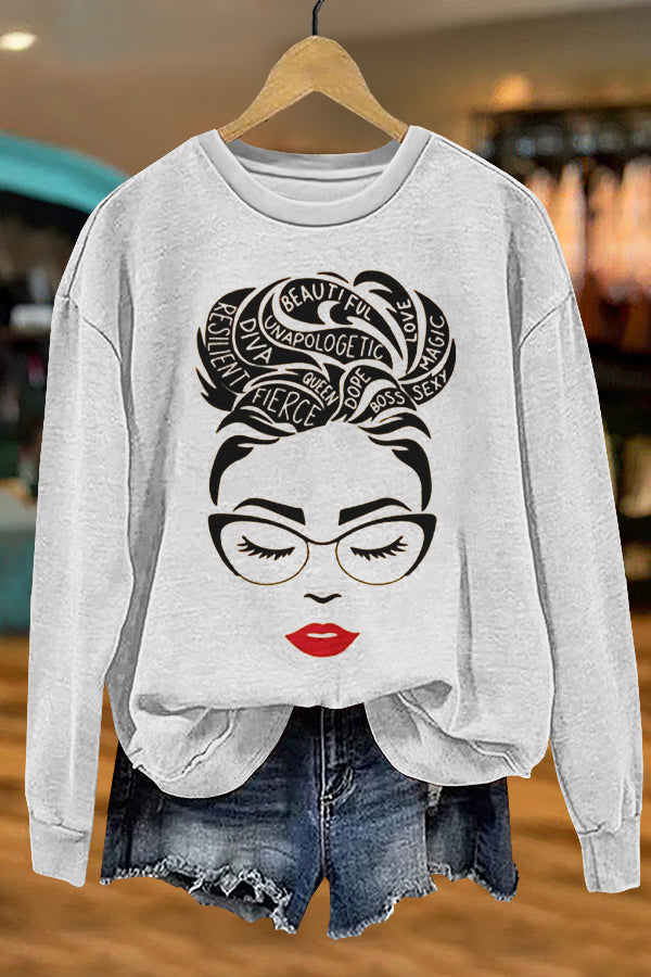 Chic Women Print Sweatshirt