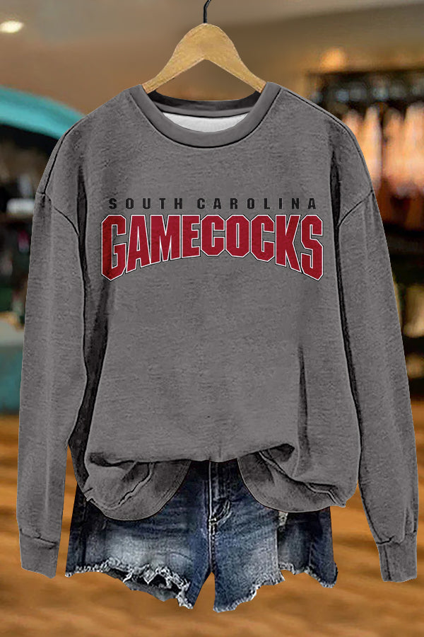 North Carolina Gameday Gamecocks Print Sweatshirt