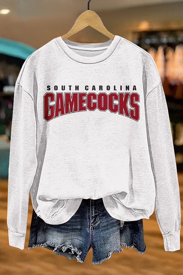 North Carolina Gameday Gamecocks Print Sweatshirt