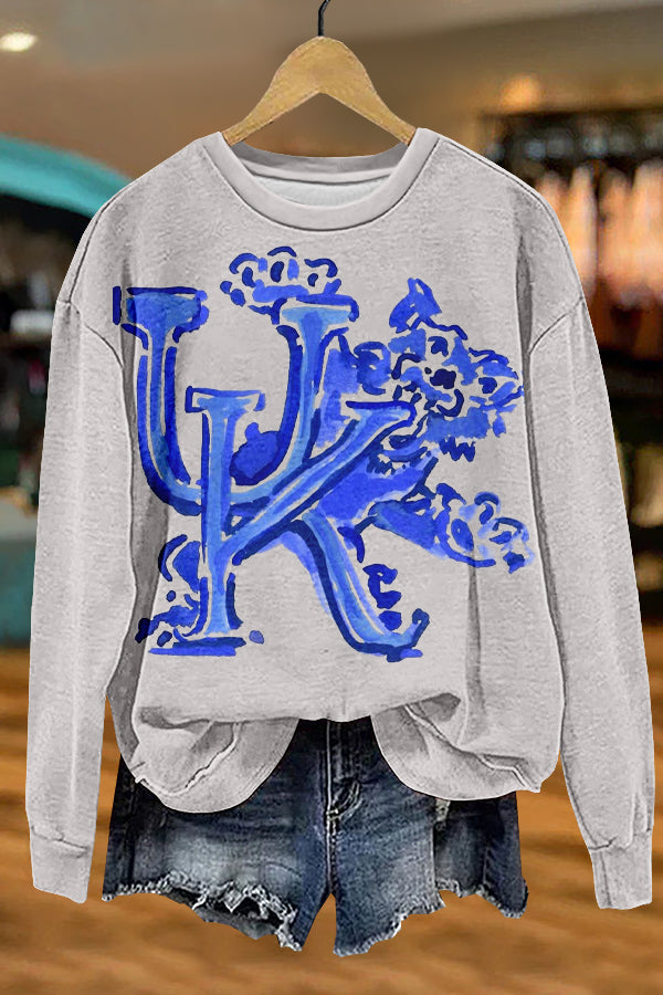 Cute Gameday Kentucky Wildcats Print Sweatshirt