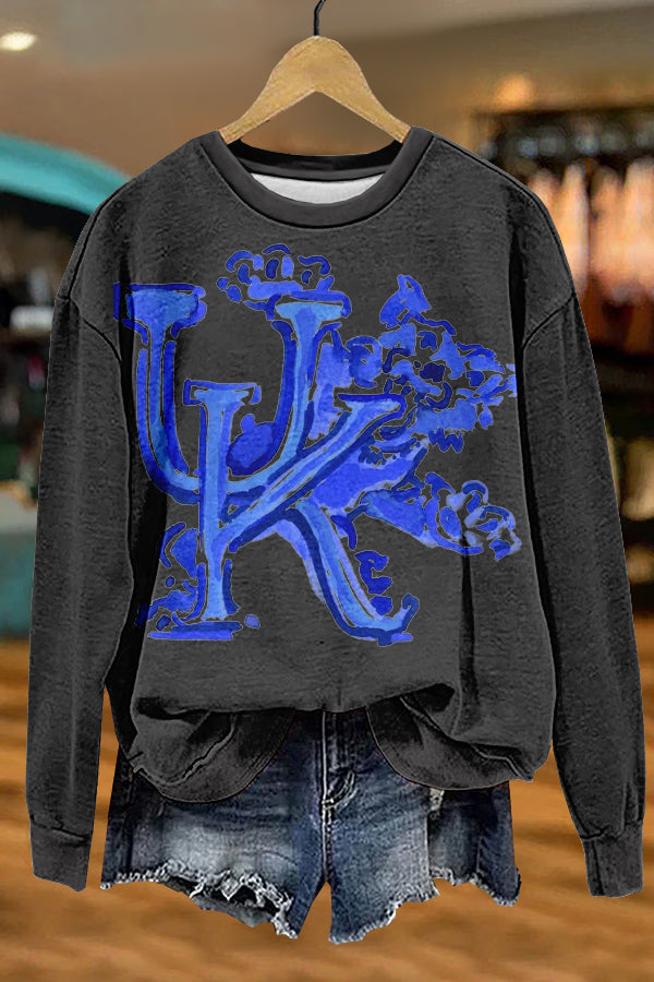 Cute Gameday Kentucky Wildcats Print Sweatshirt