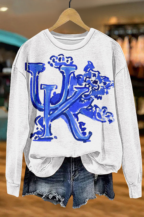 Cute Gameday Kentucky Wildcats Print Sweatshirt