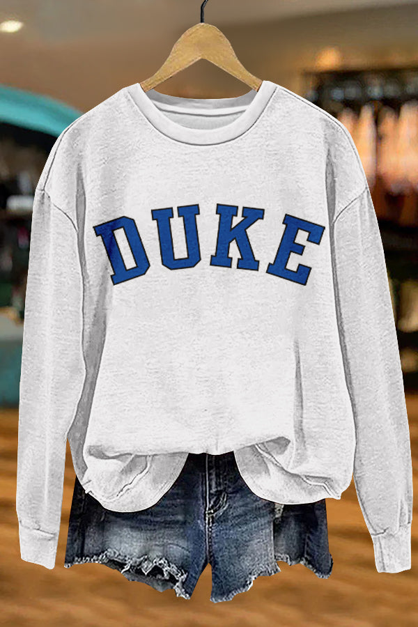 Cozy Gameday Duke Print Sweatshirt