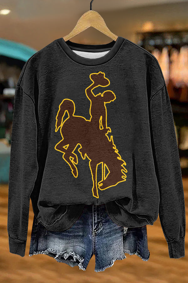 Gameday Wyoming Cowboys Print Sweatshirt