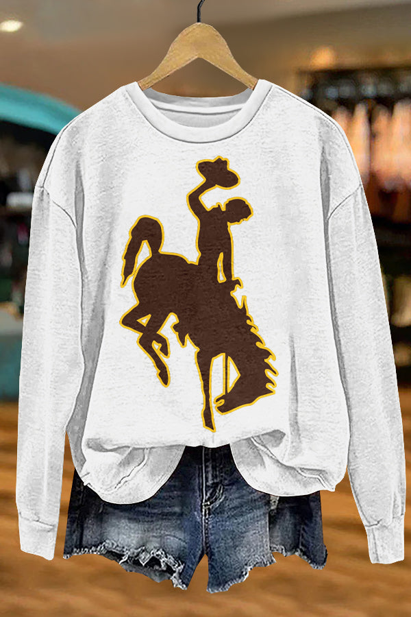 Gameday Wyoming Cowboys Print Sweatshirt