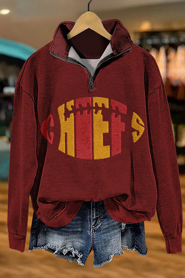 Cozy Gameday Print Sweatshirt