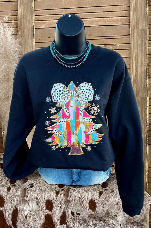 Ribbons & Bows Christmas Tree Sweatshirt