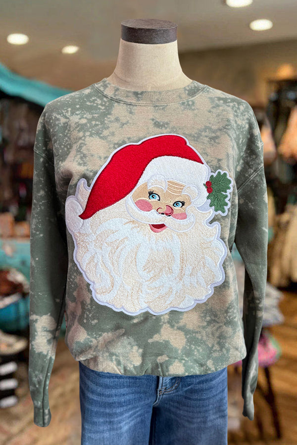 Vintage Santa Patch Crewneck Sweatshirt