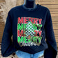 Merry Merry Sequin Patch Printing Sweatshirt