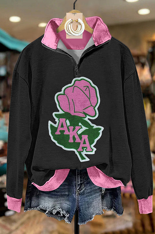 Flower AKA Zipper Sweatshirt