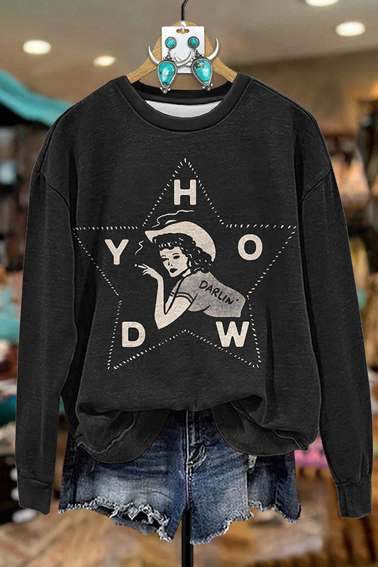 Western Howdy Cowgirl Sweatshirt