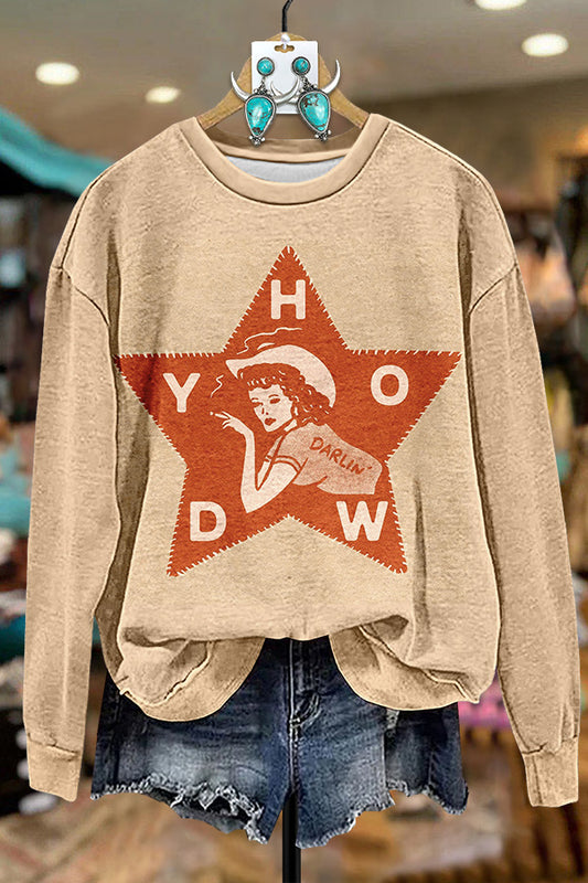 Western Howdy Cowgirl Sweatshirt